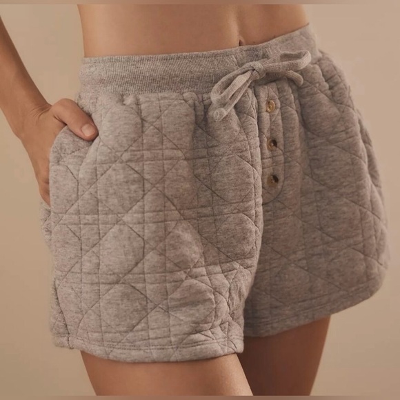 Anthropologie Pants - Anthropologie Gray Size Large Gently Used Quilted Shorts
